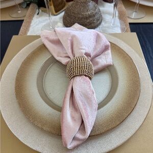 Z Gallerie Pink and Gold Plate Set
